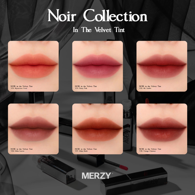 Son Kem MERZY Noir in the Velvet Tint 4g V24 Dusty Pink - Hồng đất