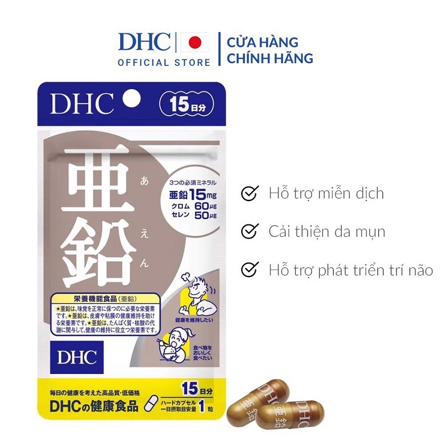 Thực Phẩm Bảo Vệ Sức Khỏe DHC Zinc 15 Ngày
