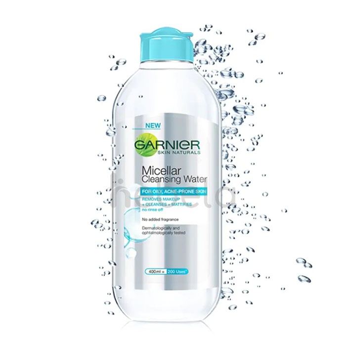 Nước Tẩy Trang Garnier Dành Cho Da Dầu Và Mụn 400ml Micellar Cleansing Water For Oily & Acne-Prone Skin