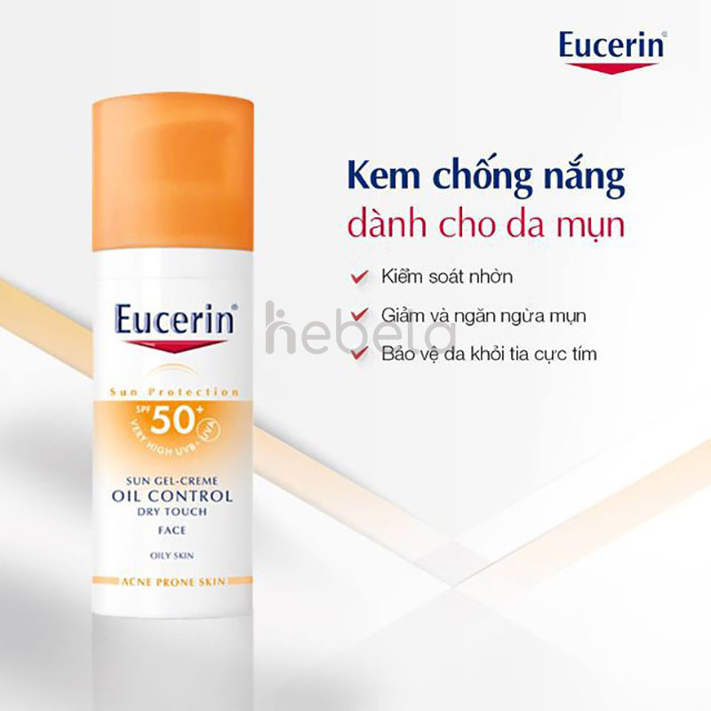 Gel Chống Nắng Eucerin Da Dầu Mụn Oil Control Gel-Cream Sun Dry Touch SPF50+ 50ml