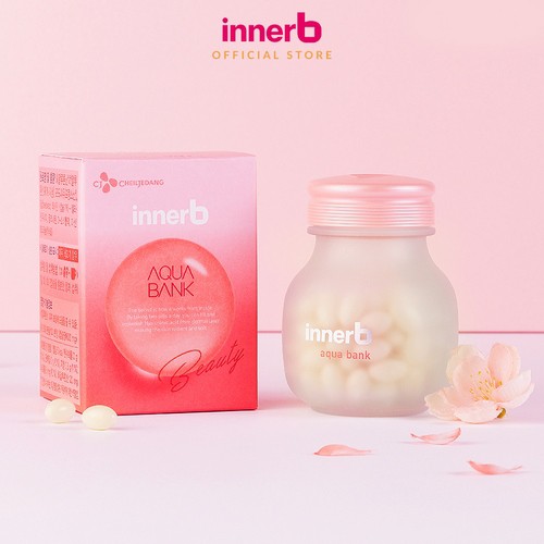 Combo Thực Phẩm Bảo Vệ Sức Khỏe InnerB Aqua Bank x Hộp Mặt Nạ Vang Đỏ SexyLook Nâng Cơ 360º - Tặng Túi Make up