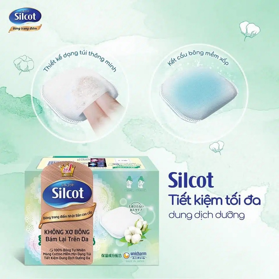 Bông Tẩy Trang Cao Cấp Silcot Hộp 66 Miếng Soft Touch Premium Cotton