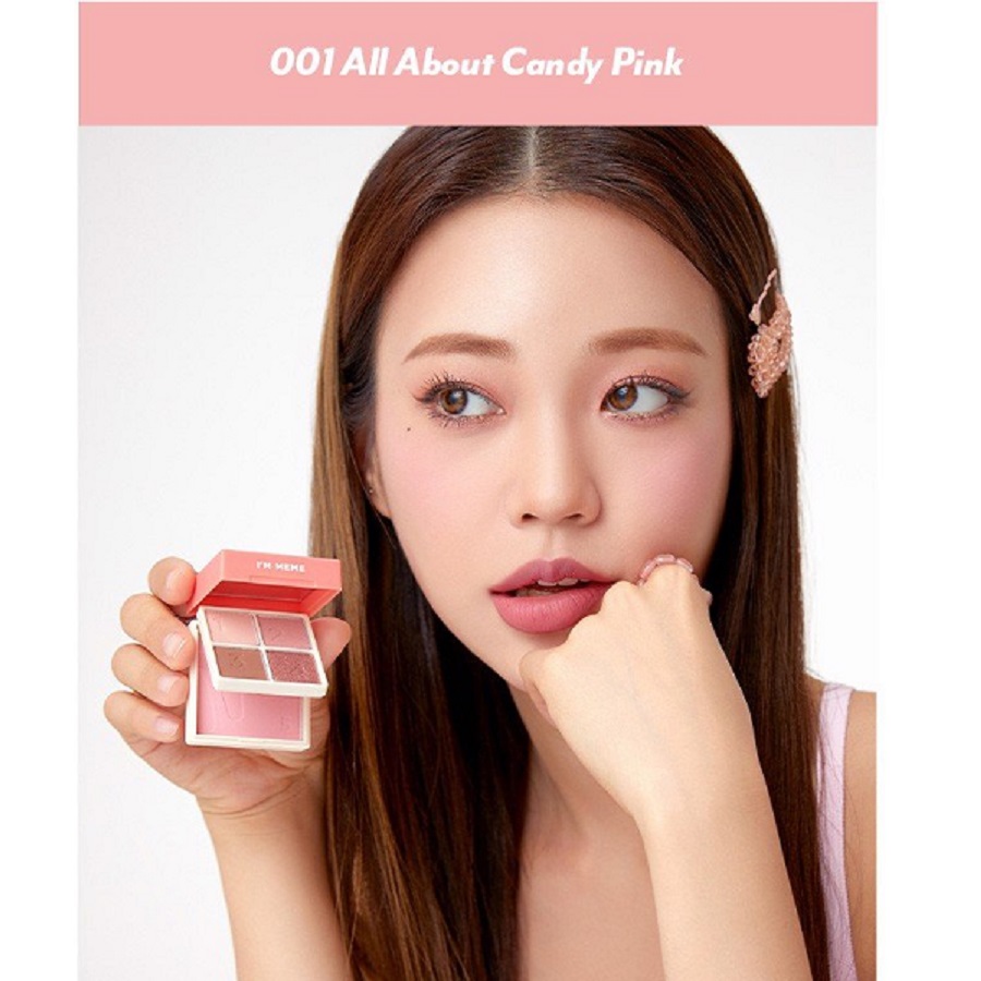 Bảng Phấn Mắt Và Má Hồng I'm Meme I'm Multi Cube 0001 All About Candy Pink 8.5g