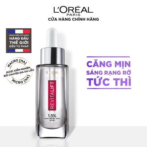 Serum Dưỡng da trắng mịn L'oreal Revitalift 1.5% Hyaluronic Acid Serum 30ml