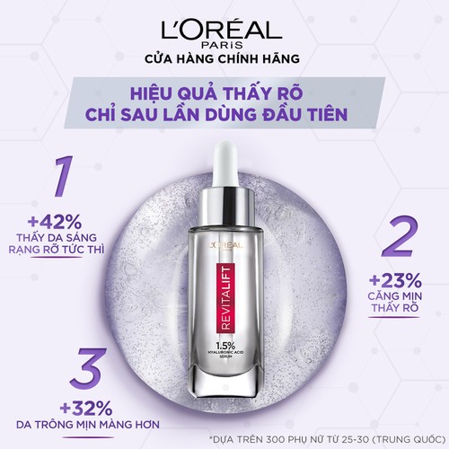Serum Dưỡng da trắng mịn L'oreal Revitalift 1.5% Hyaluronic Acid Serum 30ml