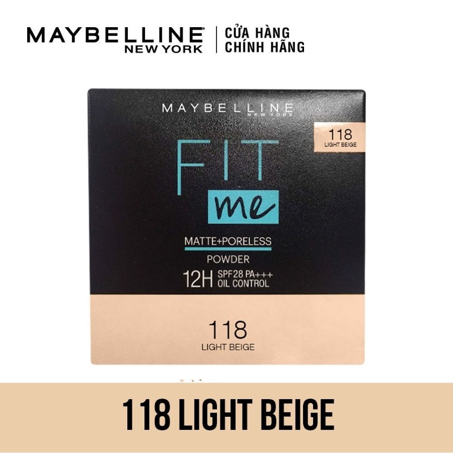 Phấn Nền Kiềm Dầu Maybelline Fit Me Matte+Poreless Powder Spf28 Pa+++ 118 6g