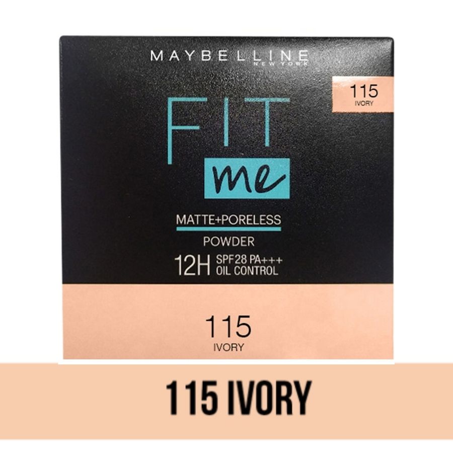 Phấn Nền Kiềm Dầu Maybelline Fit Me Matte+Poreless Powder SPF28 Pa+++ 6g 115 Ivory