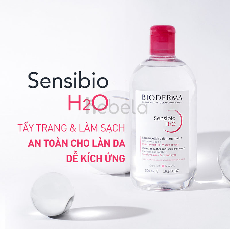 Nước tẩy trang Bioderma hồng cho da nhạy cảm  Sensibio H2O