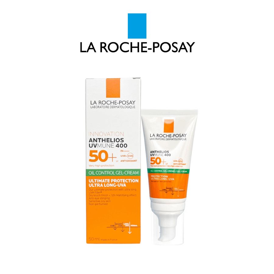 Kem chống nắng giúp giảm bóng nhờn da La Roche-Posay Laboratoire Dermatologique Anthelios UVMUNE 400 Oil Control Gel-Cream SPF50+ 50ml