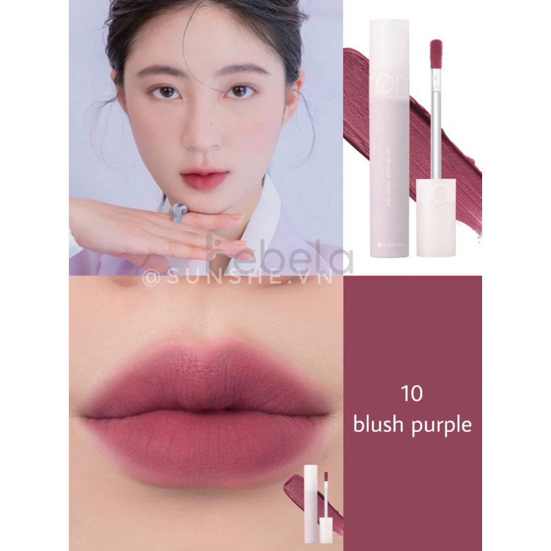Son Màu Hồng Tím Đất Romand Hanbok Glasting Water Tint 10 Blush Purple
