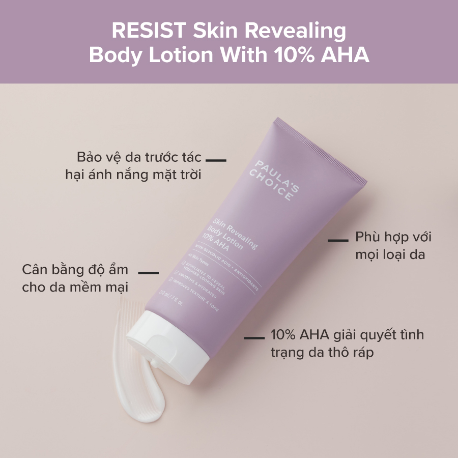 Kem Dưỡng Paula's Choice Resist Skin Revealing Body Lotion 10% AHA - Full Size 210 ml
