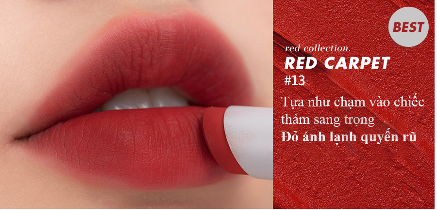 Combo Son thỏi Romand Zero Matte Lipstick Red Carpet x Phấn mắt và má hồng I'm Meme Multi Cube #002 -  Tặng Túi Make up