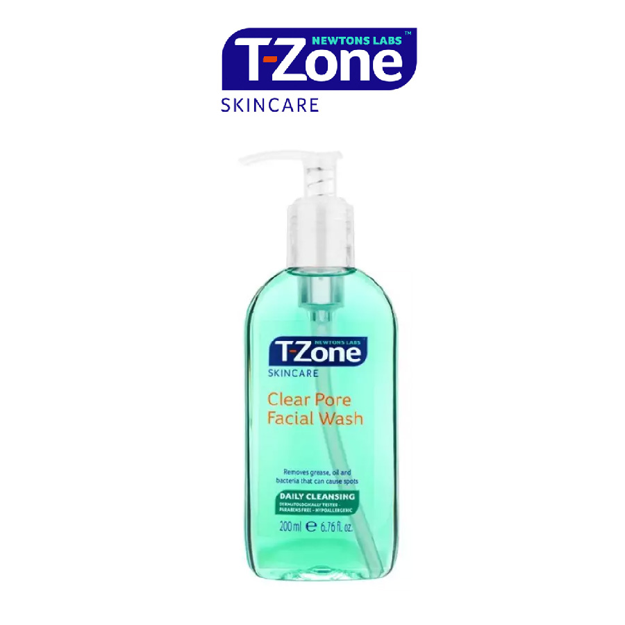 Gel Rửa Mặt T-Zone Clear Pore Facial Wash Cho Da Trứng Cá 200ml