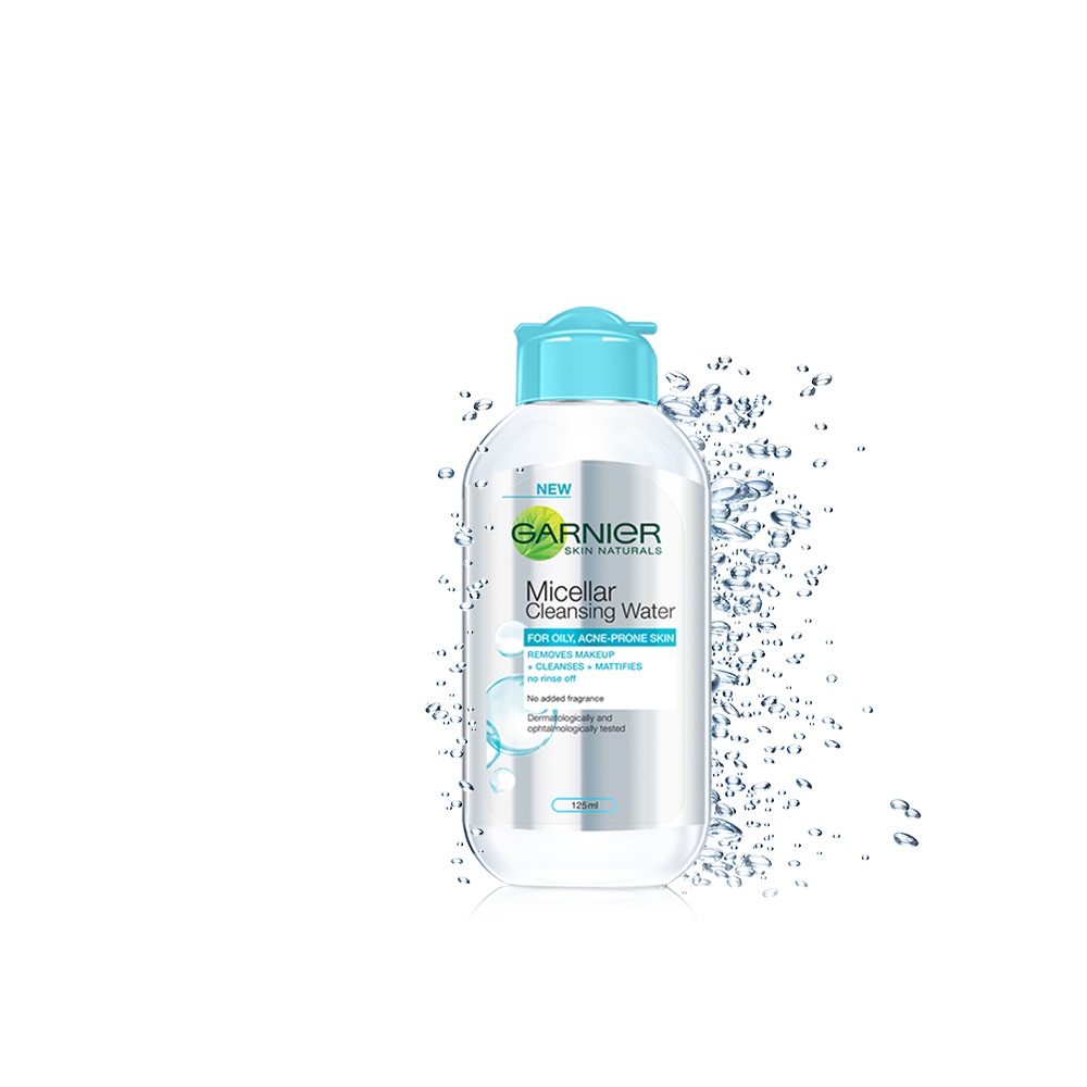 Nước Tẩy Trang Garnier Dành Cho Da Dầu Và Mụn 125ml Micellar Cleansing Water For Oily & Acne-Prone Skin