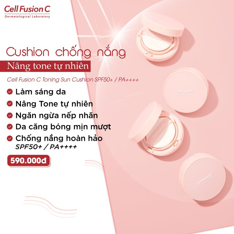 Cushion Chống Nắng Nâng Tone Cell Fusion C Toning Sun Cushion SPF50+ / PA++++ 13g