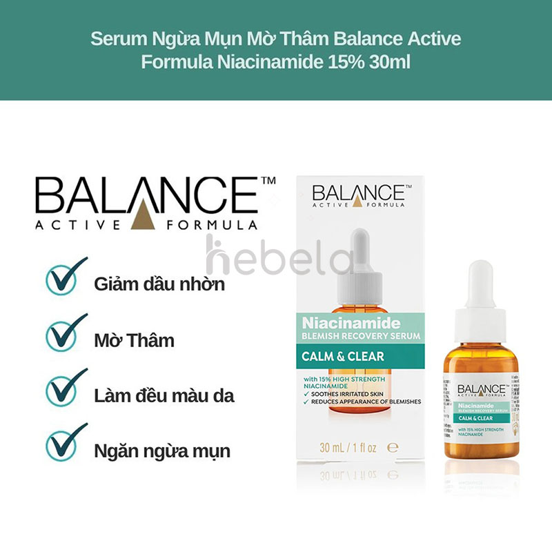 Tinh Chất Ngừa Mụn Balance Active Formula Niacinamide Blemish Recovery Serum 30ml