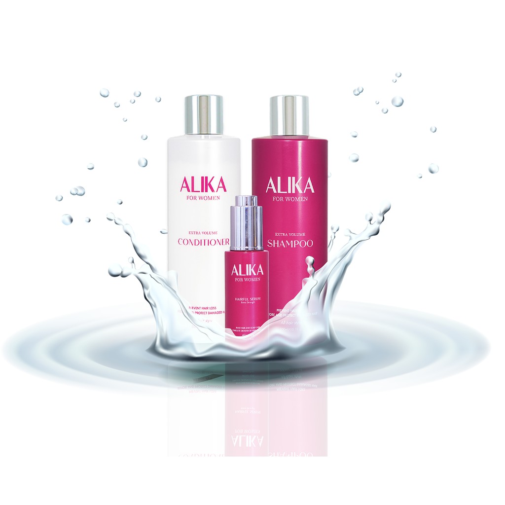 Combo Alika for women: Dầu gội, Dầu xả, Tinh chất dưỡng tóc