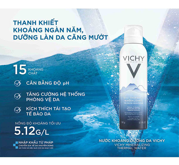 Xịt Khoáng Vichy Mineralizing Thermal Water 150ml