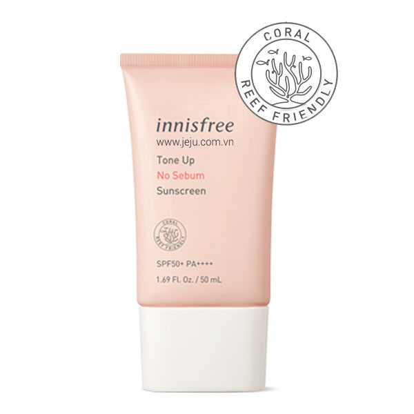 Kem chống nắng Innisfree màu hồng Innisfree Tone Up No Sebum Sunscreen