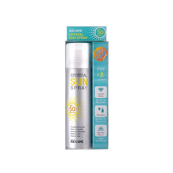 Xịt chống nắng Recipe Crystal Sun Spray SPF 50+ PA+++