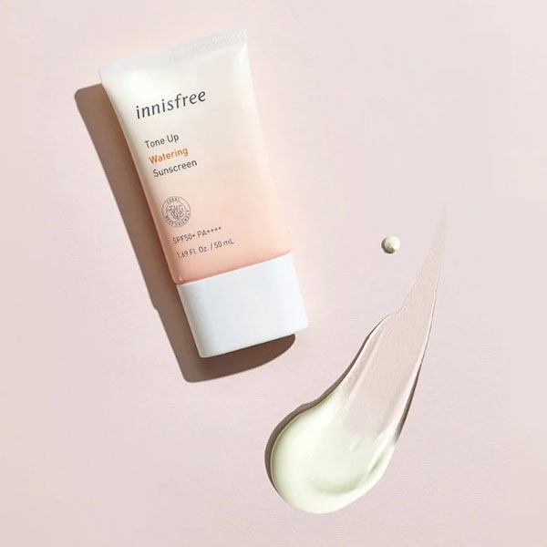 Bao bì kem chống nắng Innisfree Tone Up Watering Sunscreen SPF50+ PA++++ 50ml