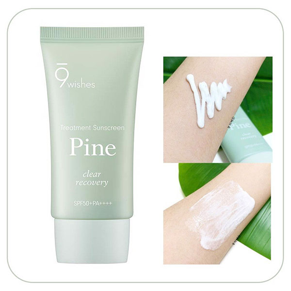 kết cấu 9 Wishes Pine Treatment Sunscreen SPF50+ PA++++