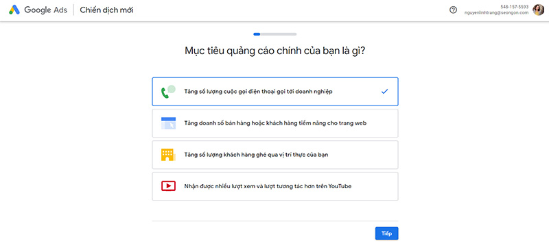 Google AdWords bước 4.1 