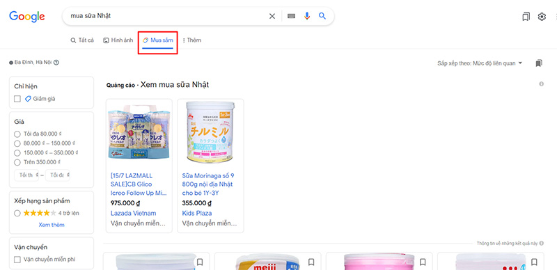 Google AdWords Shopping