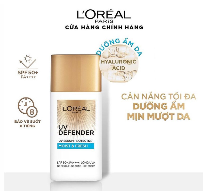 công dụng của Kem chống nắng cho da khô L'Oréal UV Defender Moist & Fresh