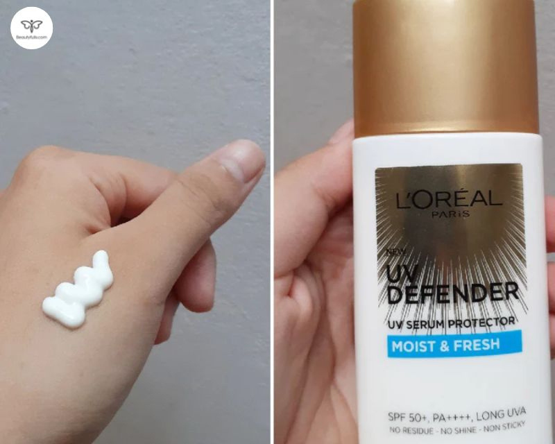 Review kết cấu kem chống nắng L'Oréal UV Defender Moist & Fresh