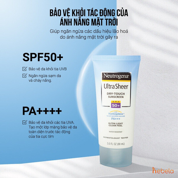 Kem chống nắng Neutrogena Ultra Sheer Dry-Touch Sunscreen SPF 55
