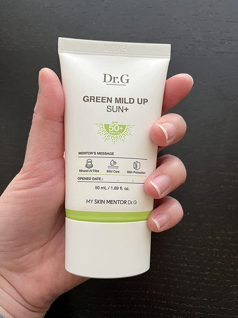 Kem chống nắng Dr. G Green Mild Up Sun Spf50+ Pa++++ Màu Xanh cho da nhạy cảm