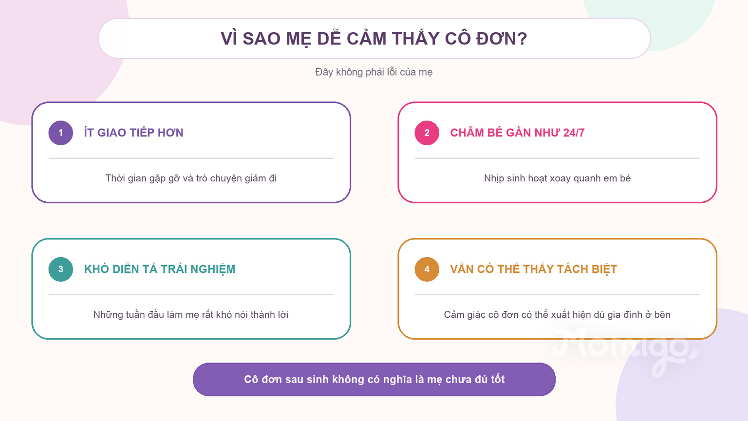 Những thay đổi có thể khiến mẹ cảm thấy cô đơn sau sinh