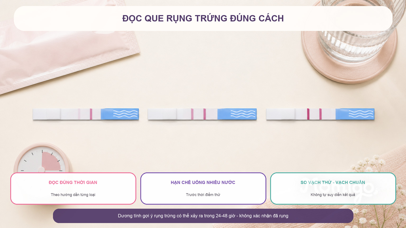 Ba lưu ý giúp sử dụng và diễn giải que rụng trứng đúng cách