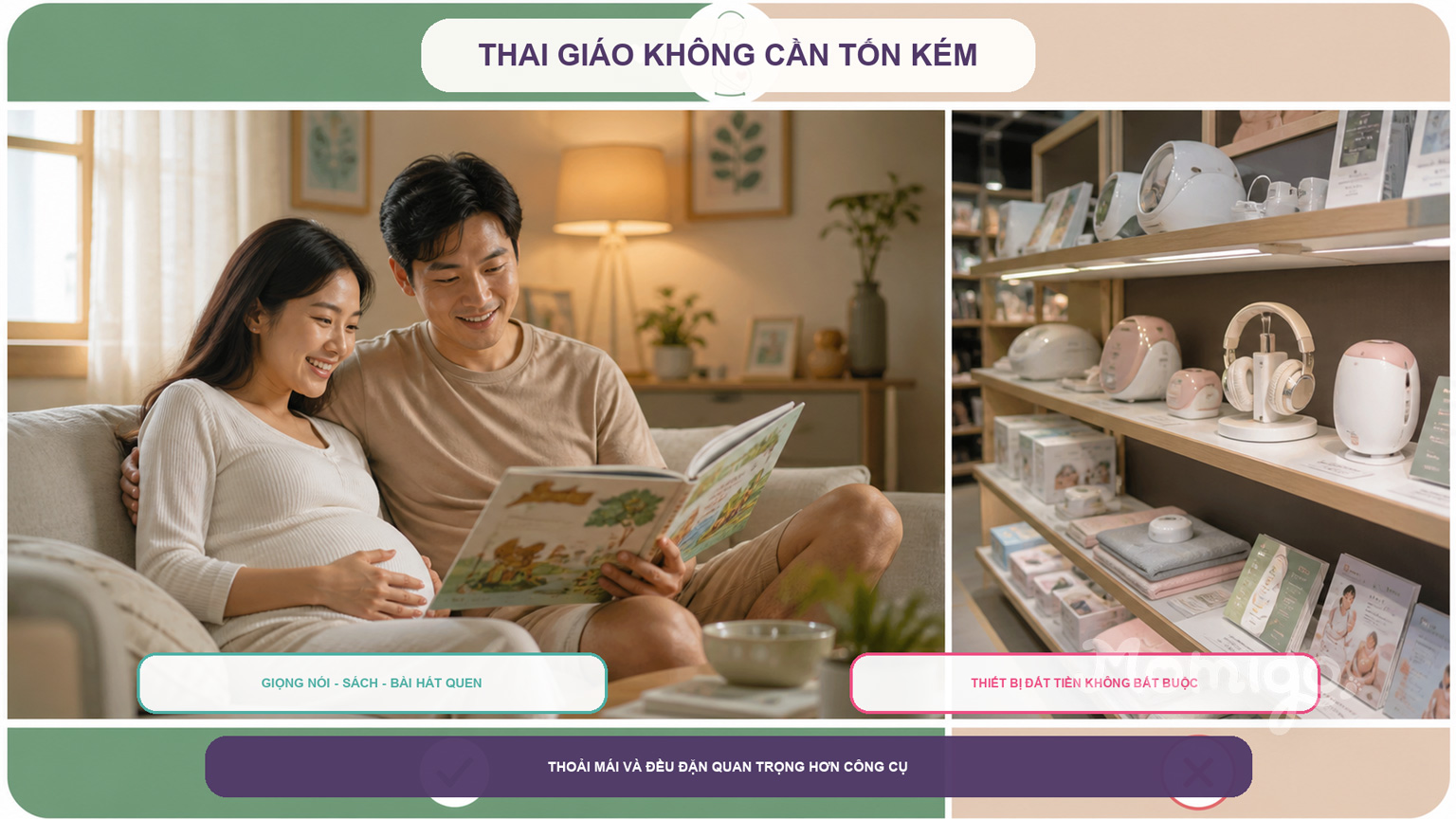 Luồng chọn và thực hành hoạt động Thai giáo trong Momigo