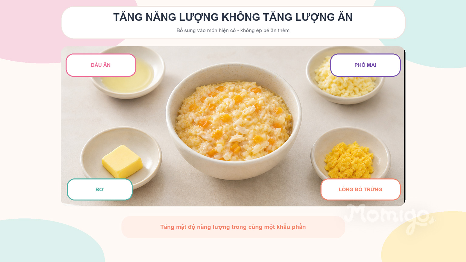 Bốn cách tăng mật độ năng lượng trong cùng một khẩu phần