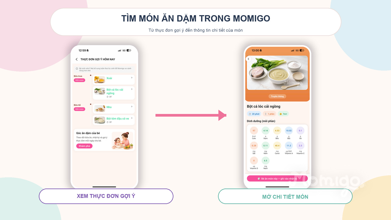 Gợi ý thực đơn trong 7 ngày đầu tập ăn dặm