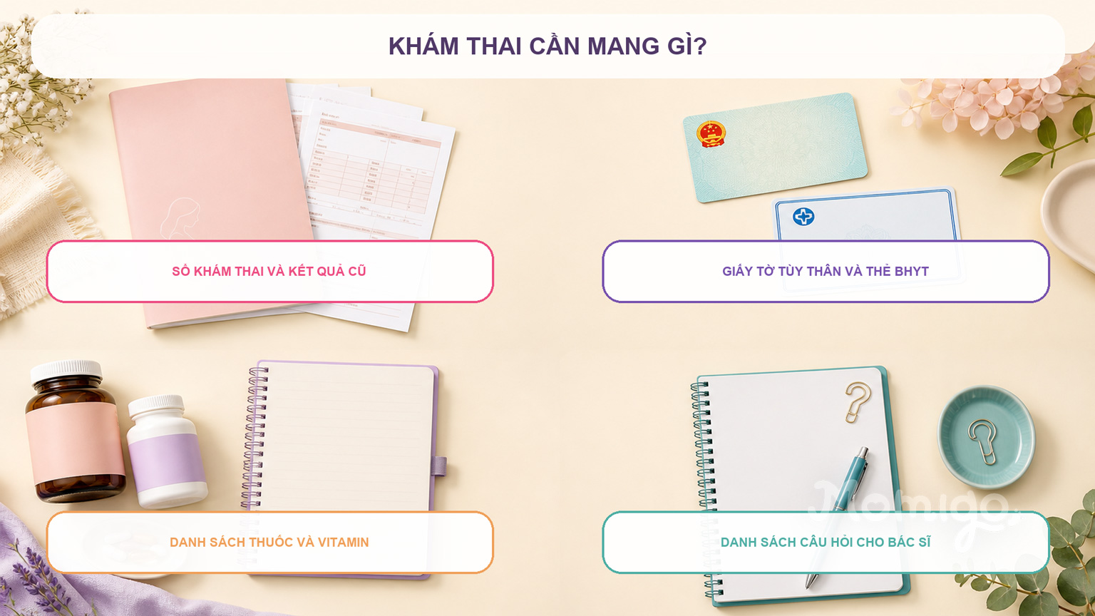 Bốn nhóm giấy tờ và thông tin mẹ nên chuẩn bị khi đi khám thai