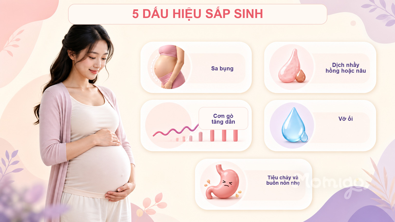 Những dấu hiệu thường gặp báo hiệu chuyển dạ có thể sắp bắt đầu