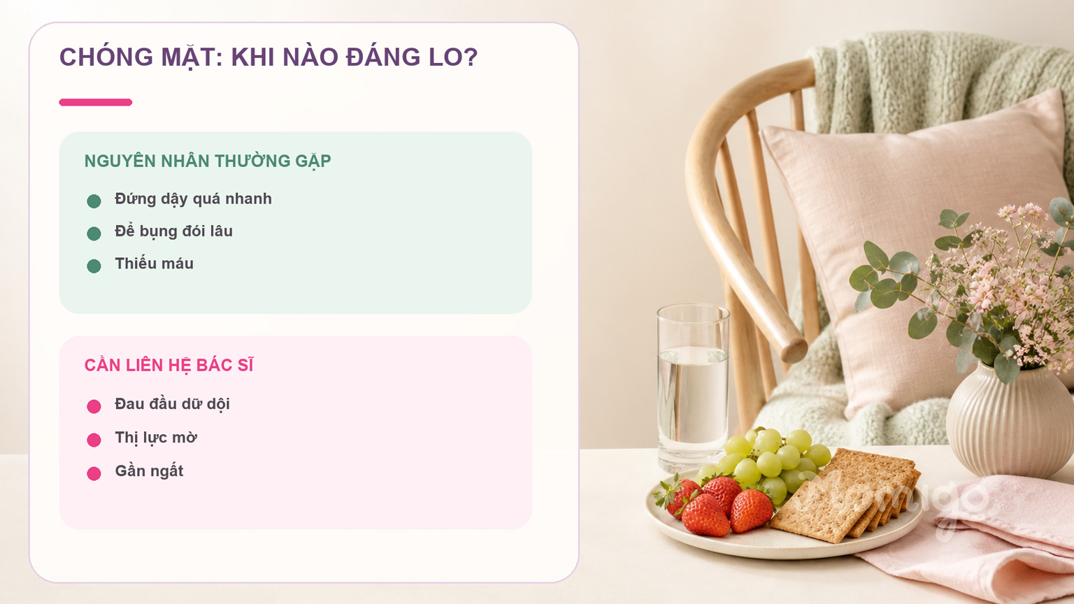 Nguyên nhân chóng mặt thường gặp và các dấu hiệu cần liên hệ bác sĩ