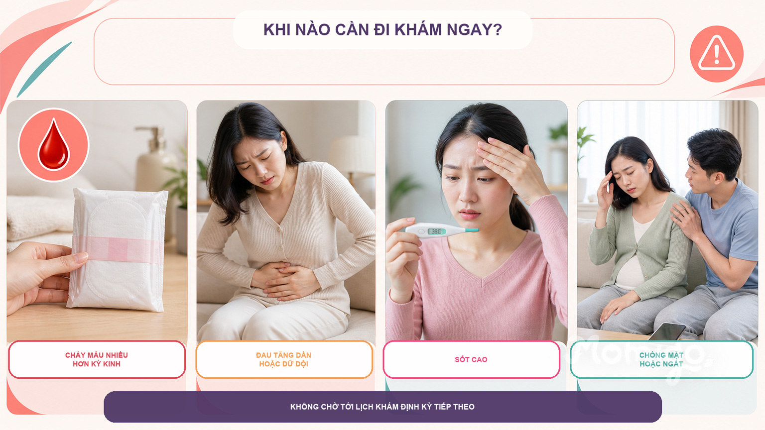 Những tình huống cần đi khám ngay, không chờ tới lịch định kỳ