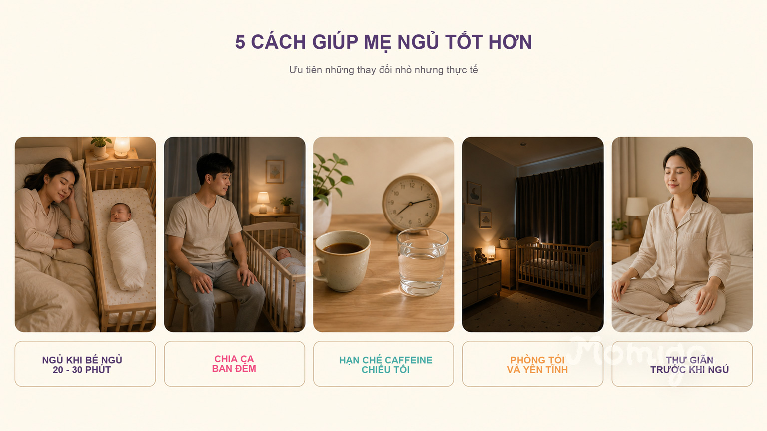 Những cách giúp mẹ ngủ và hồi phục tốt hơn