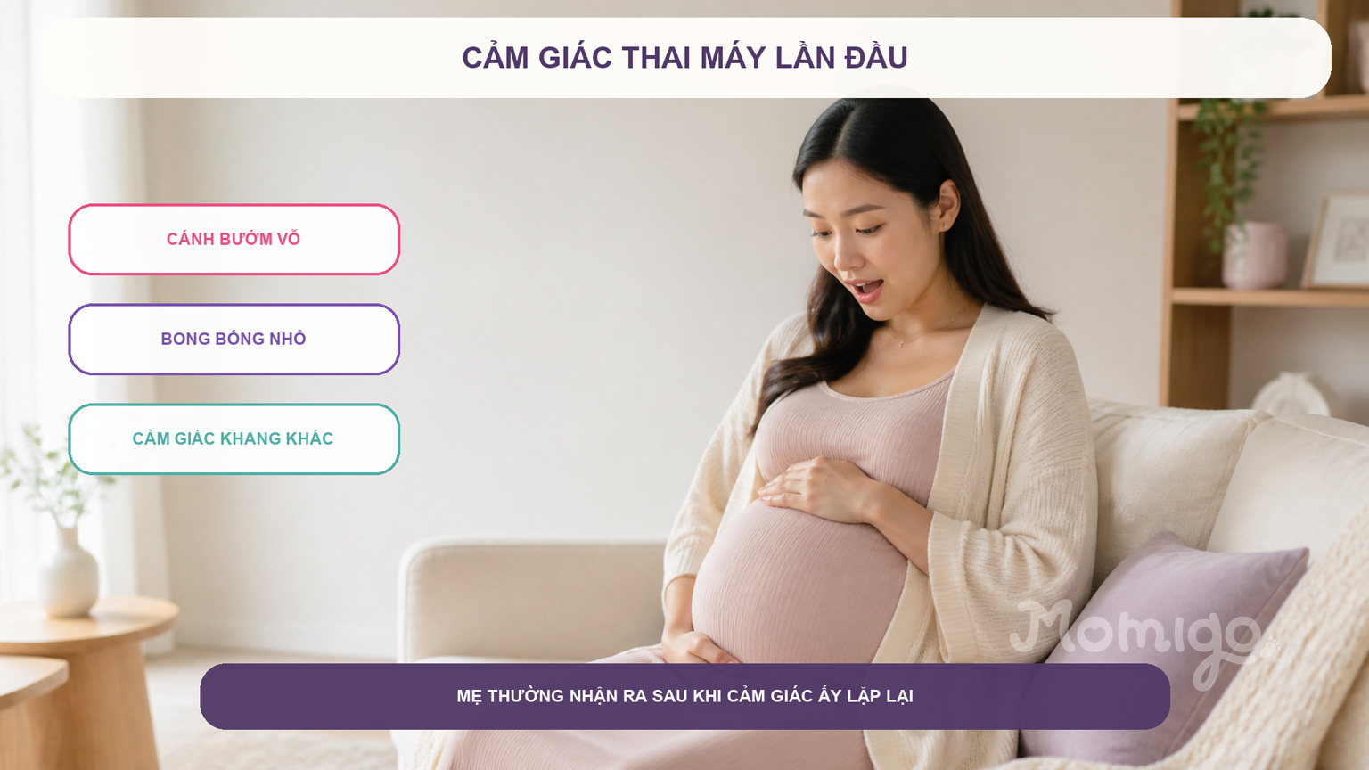 Những cảm nhận rất nhẹ khi mẹ lần đầu nhận ra thai máy