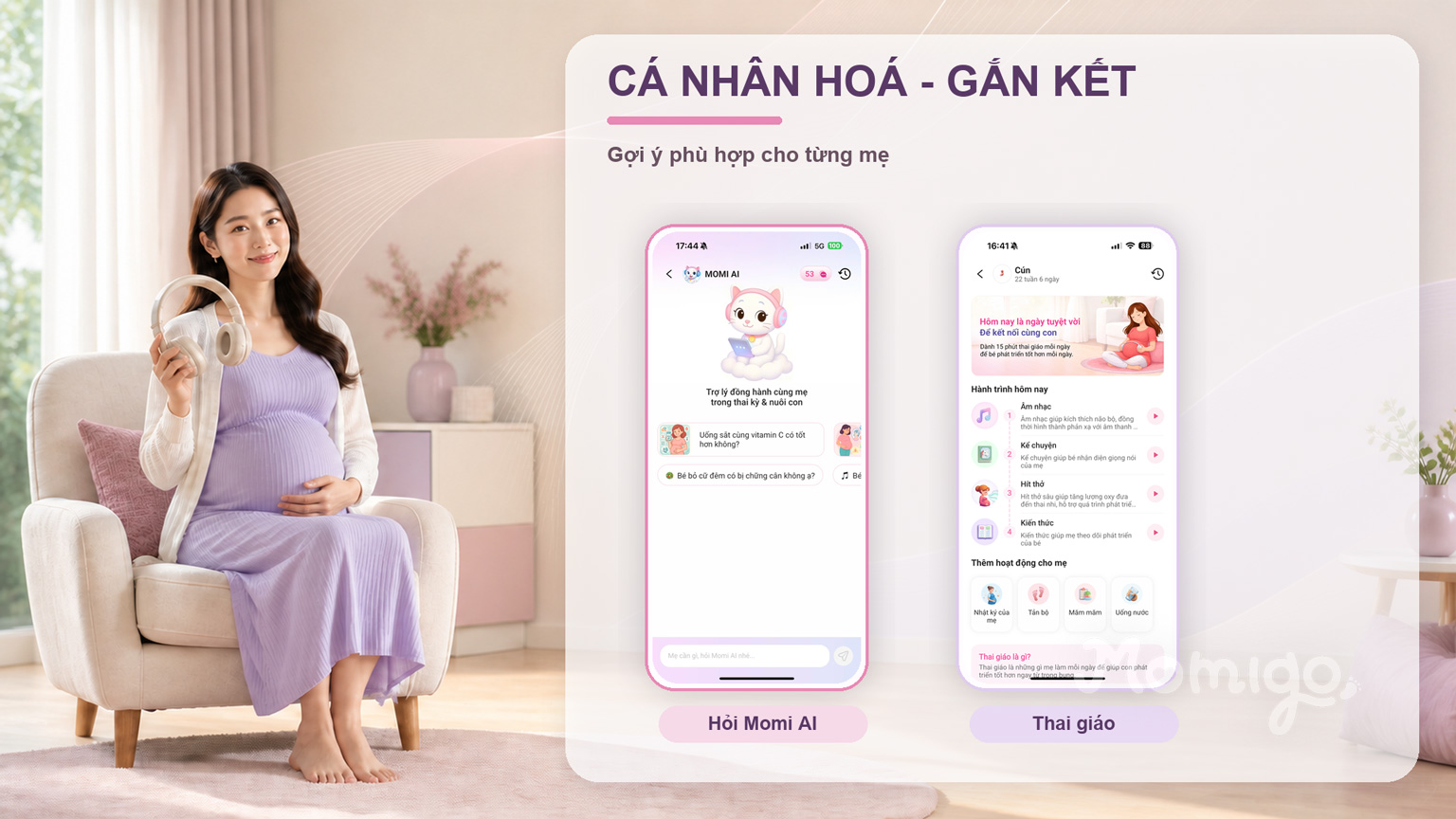 Cá nhân hoá nội dung với Momi AI và thai giáo