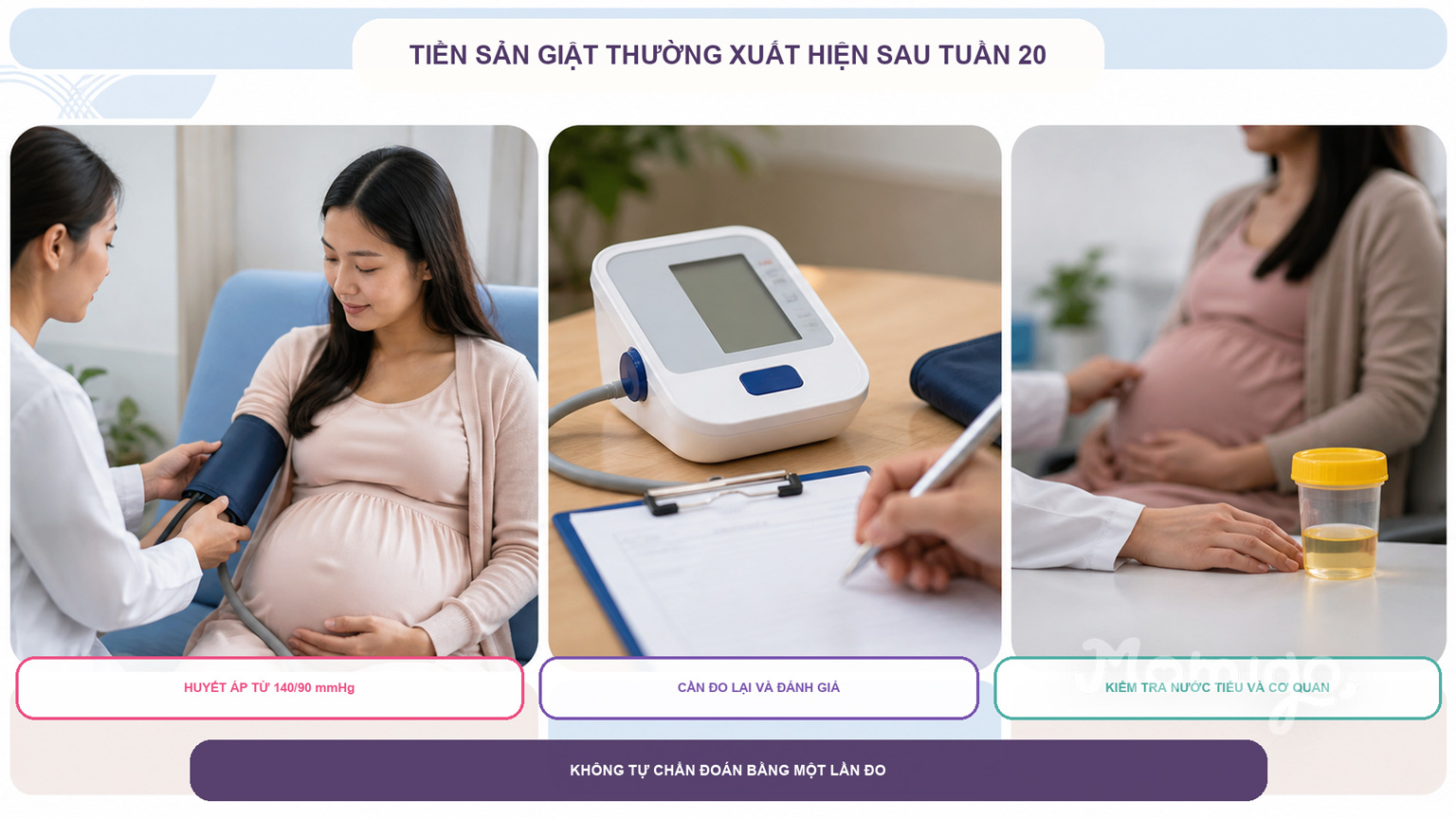 Tiền sản giật thường xuất hiện sau tuần 20 và cần được bác sĩ đánh giá