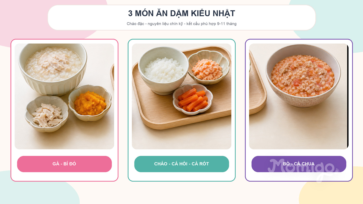 Ba gợi ý ăn dặm kiểu Nhật cho bé 9-12 tháng