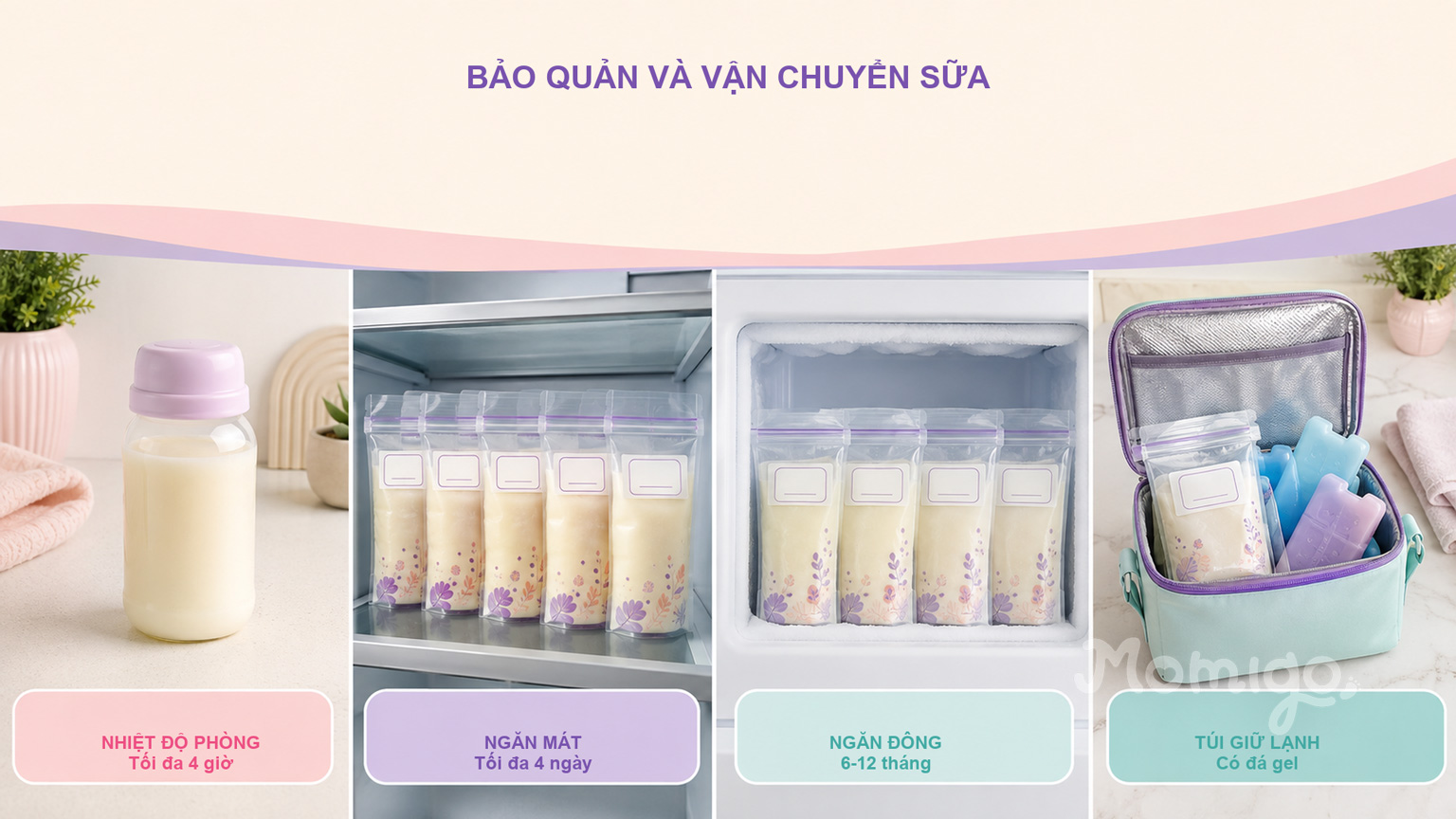 Cách bảo quản và vận chuyển sữa mẹ an toàn