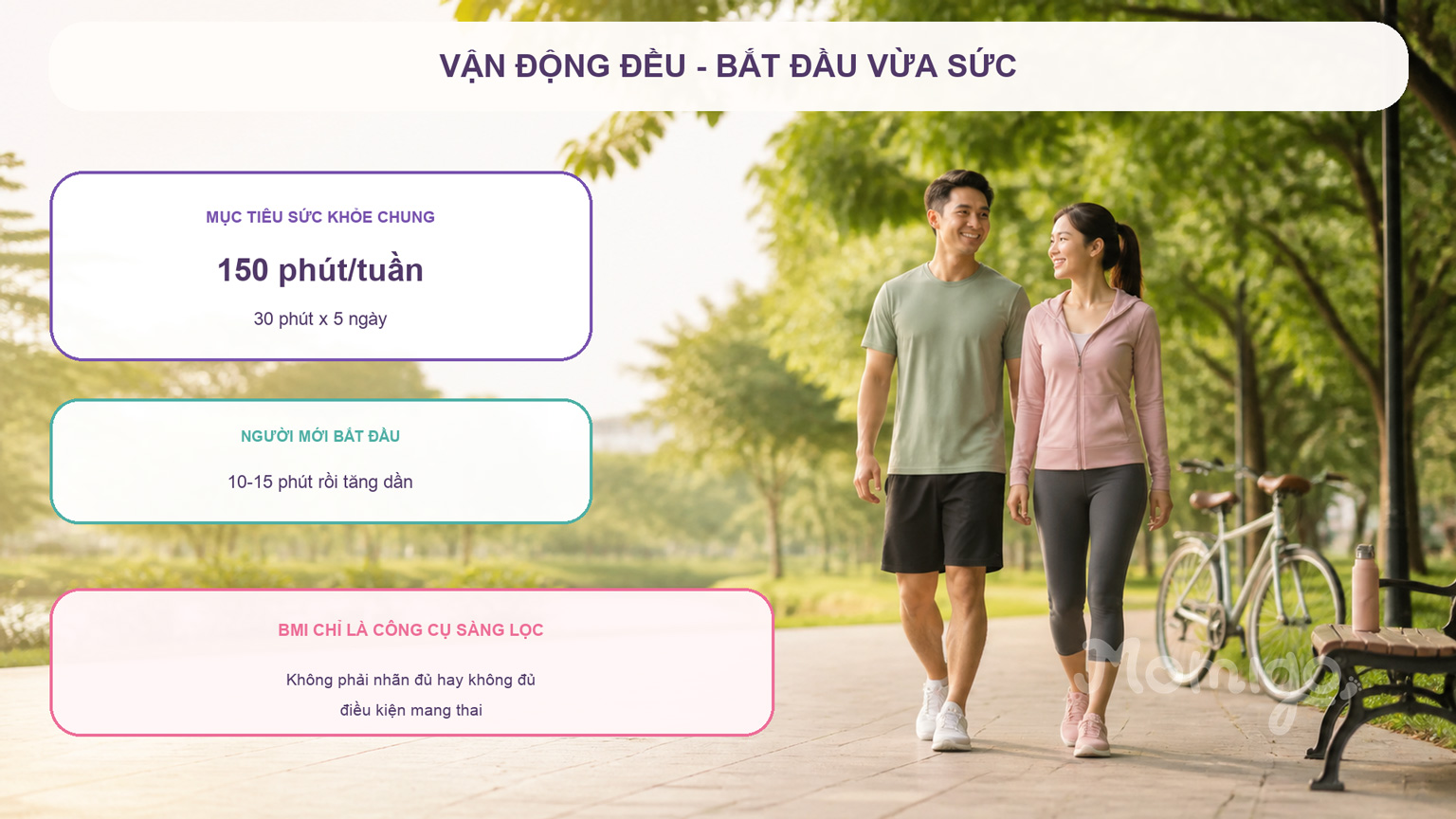 Mục tiêu vận động và cách nhìn cân bằng về BMI