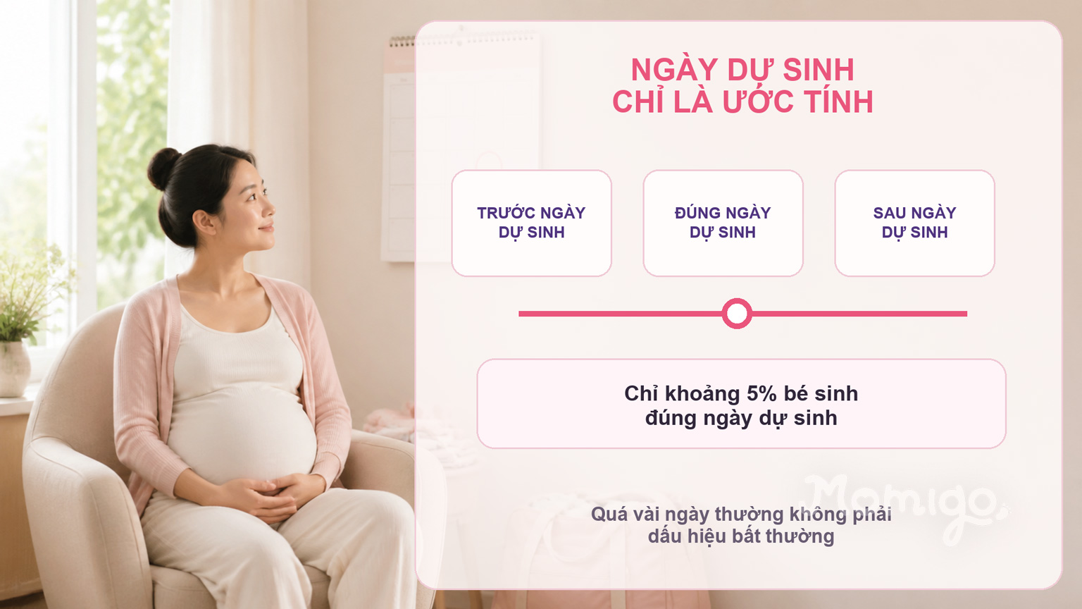 Ngày dự sinh chỉ là mốc ước tính, bé có thể chào đời trước hoặc sau ngày này