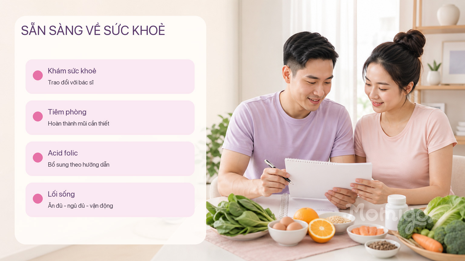 Những việc cần chuẩn bị về sức khoẻ và dinh dưỡng